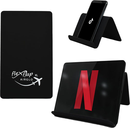 Flex Flap Cell Phone Holder & Flexible Tablet Stand for Desk, Bed, Treadmill, Home & Airplane Travel - XL