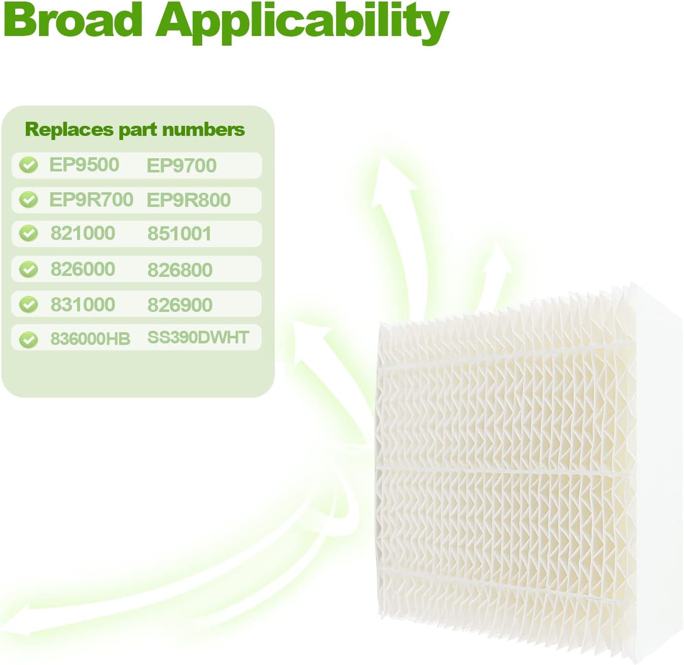 Replacement Filter Fit for Super Wick 1043 Humidifier, Replacement Filter Fit for Essick Air EP9500 EP9700 EP9800 EP9R500 EP9R700 EP9R800 826000 831000 Humidifiers