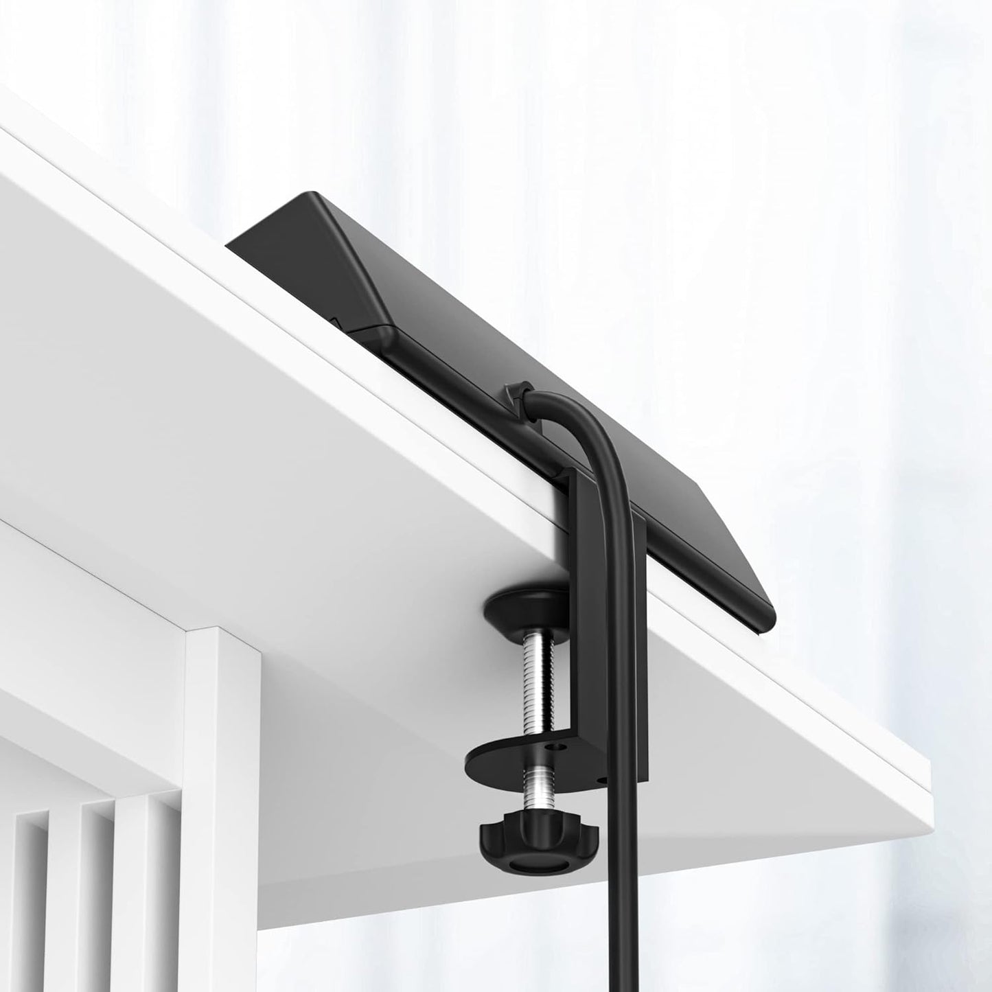 Desk Clamp Power Strip, Flat Plug Fast Charging Station, Desk Mount Surge Protector with PD 20W USB C Ports, Fit 1.7 inch Tabletop Edge Thick, Desktop Outlets for Home Office.