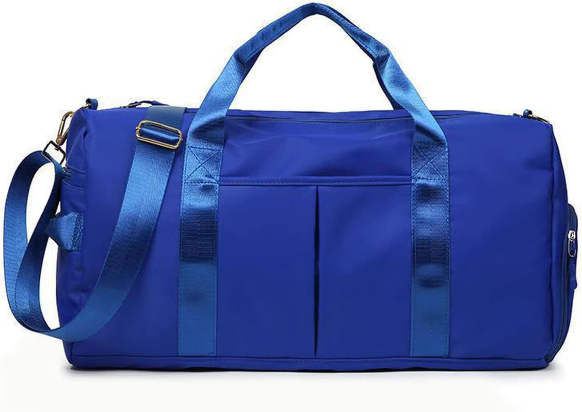 Sports Gym Bag for Women Travel Duffel Bag with Wet Pocket and Shoes Compartment for Training Swim Yoga(Blue1)