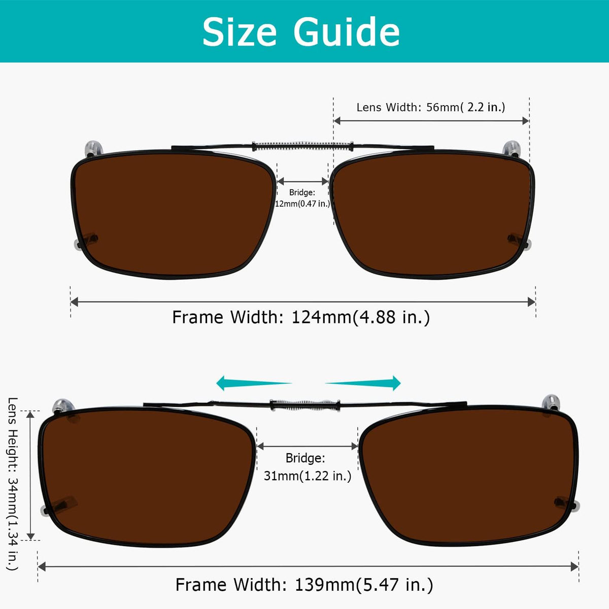 Easy clip Spring Polarized Clip On Sunglasses