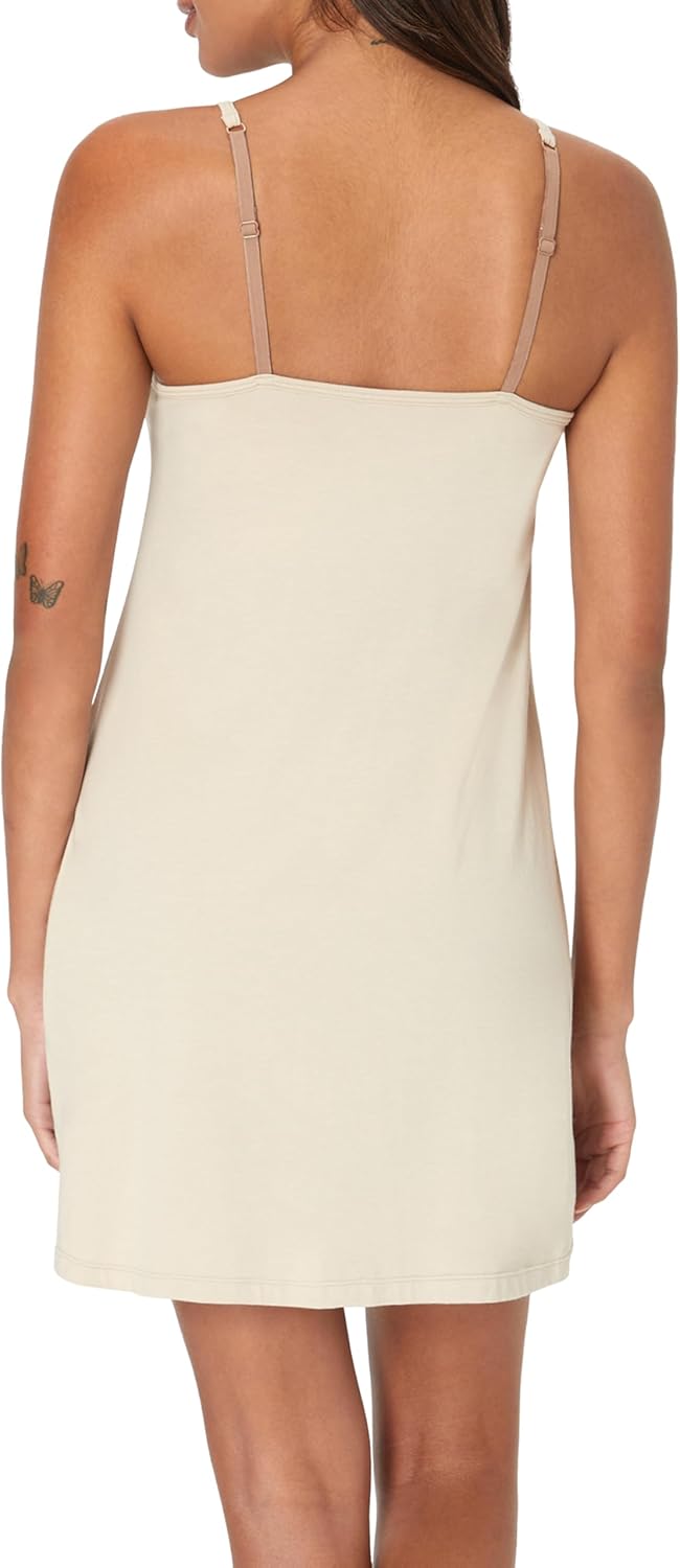 Hanes Women's Originals Sleep Dress, Comfywear Supersoft Sleep Slip Dress With Built-in Shelf Bra
