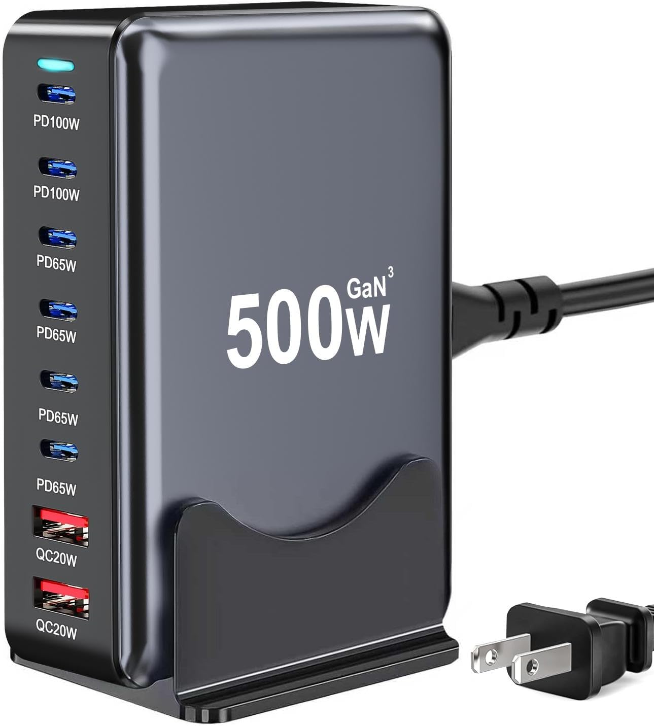 800W USB C Charger Block, Multi-port Fast USB Charging Station Dual PD 140W GaN Ⅲ Charging Station For Multiple Devices, Laptop Charger Adapter Compatible with MacBook, DELL, iPad, iPhone, Samsung etc