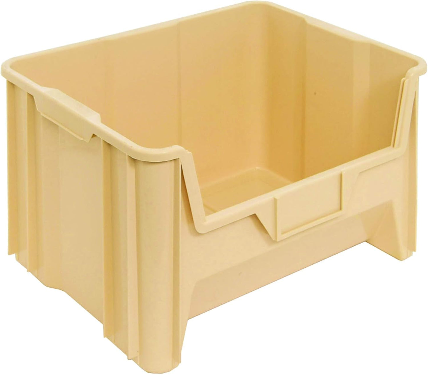 HE HUDSON EXCHANGE 20" x 15" x 12.5" Plastic Giant Stackable Hopper Bin, Tan