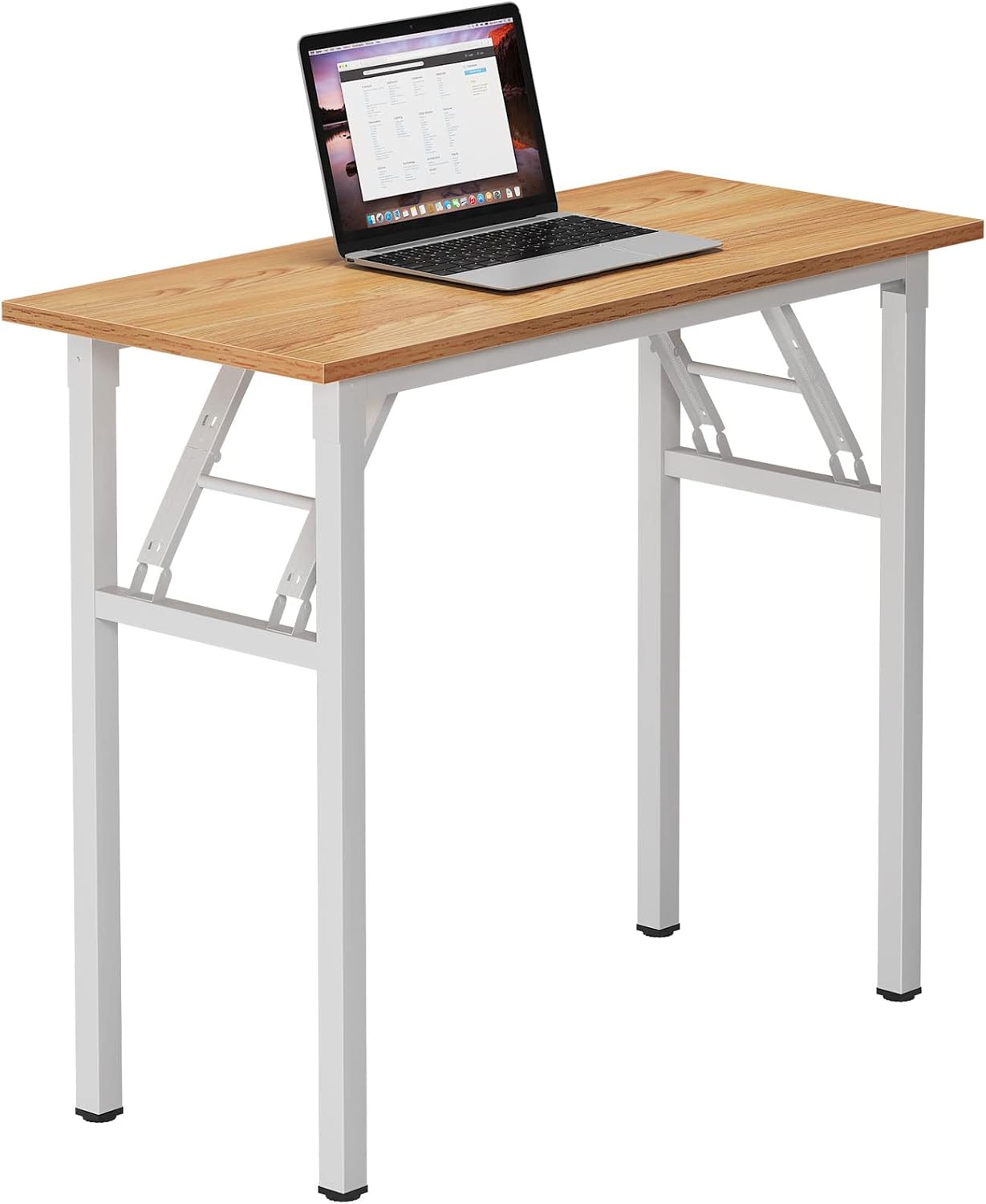 Need Small Desk, 31.5 x 15.7 Inches No Assembly Foldable Writing Table,Sturdy and Heavy Duty Folding Computer Desks for Small Space/Home Office/Dormitory AC5BW(80 * 40)