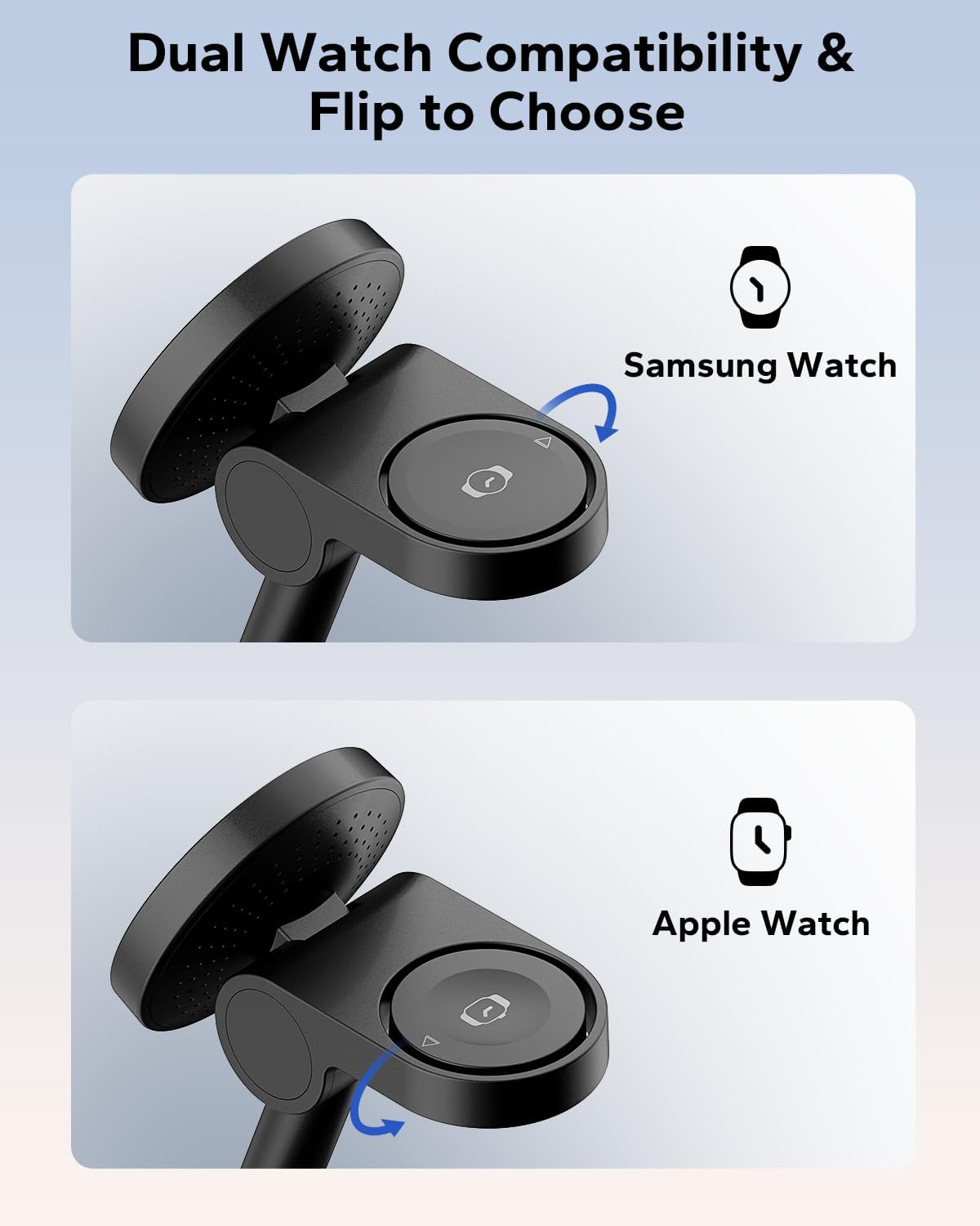 KPON for Samsung 3 in 1 Charging Station, Magnetic Wireless Charger Stand for MagSafe for Samsung Galaxy S26 Ultra/S25/Z Fold7/Flip7, Phone Watch Charger Dock for Galaxy Watch Ultra/8/7 and Buds