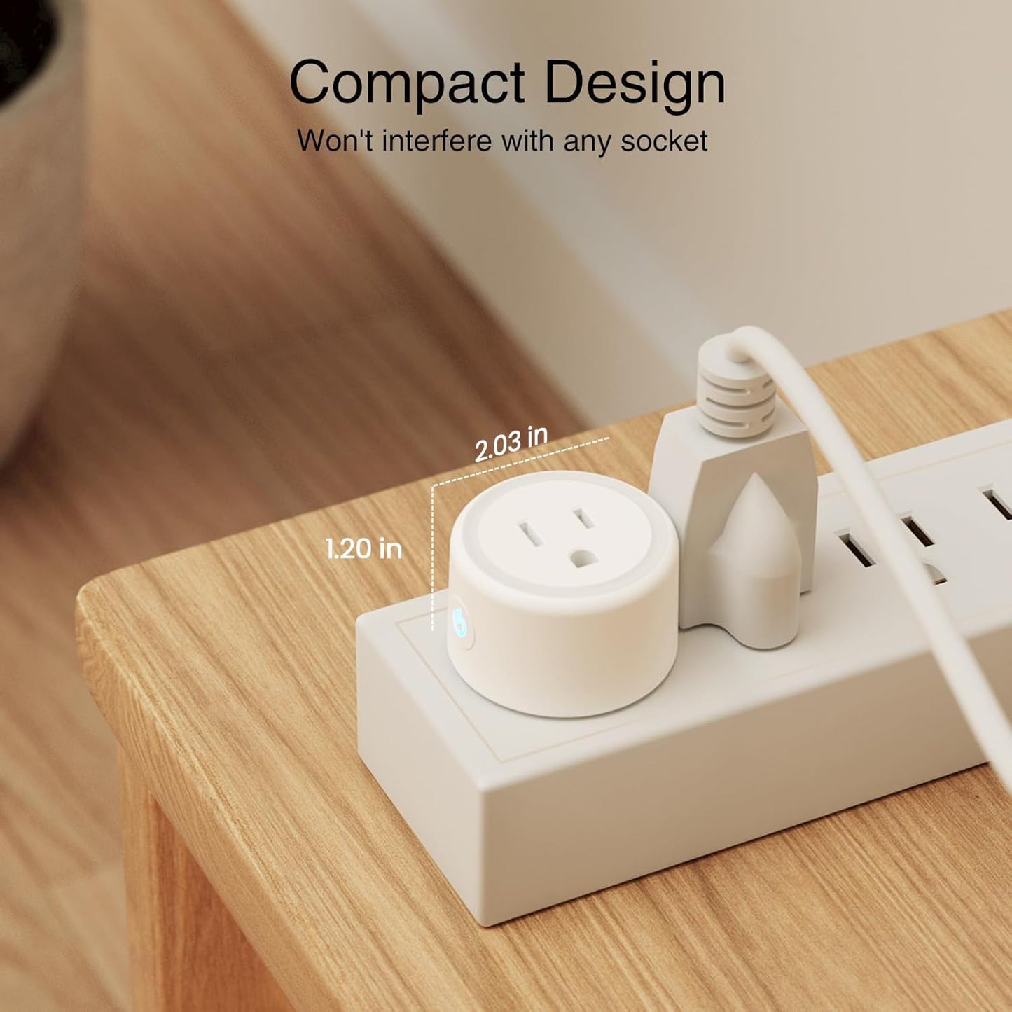 GHome Smart Plug, WiFi Smart Plugs Work with Alexa and Google Home, Smart Outlet Timer with APP Remote Control, 2.4GHz Wi-Fi Only, No Hub Required, ETL FCC Listed
