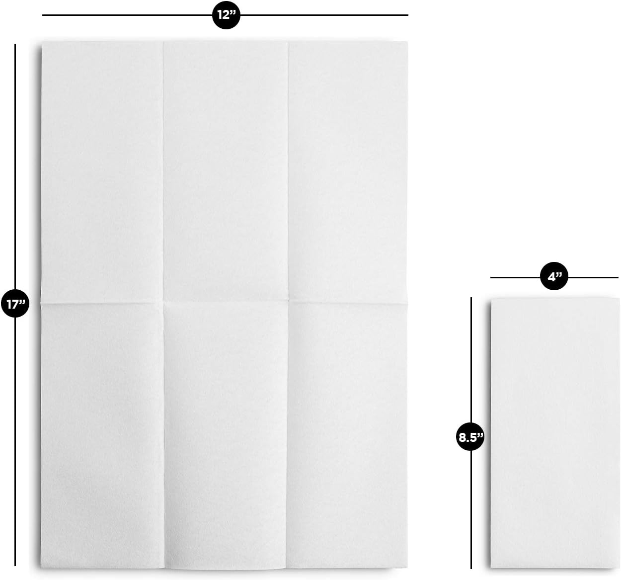 200 BloominGoods Disposable Bathroom Napkins | Single-Use Linen-Feel Guest Towels | Cloth-Like Hand Tissue Paper, White, 12" x 17", Made In USA