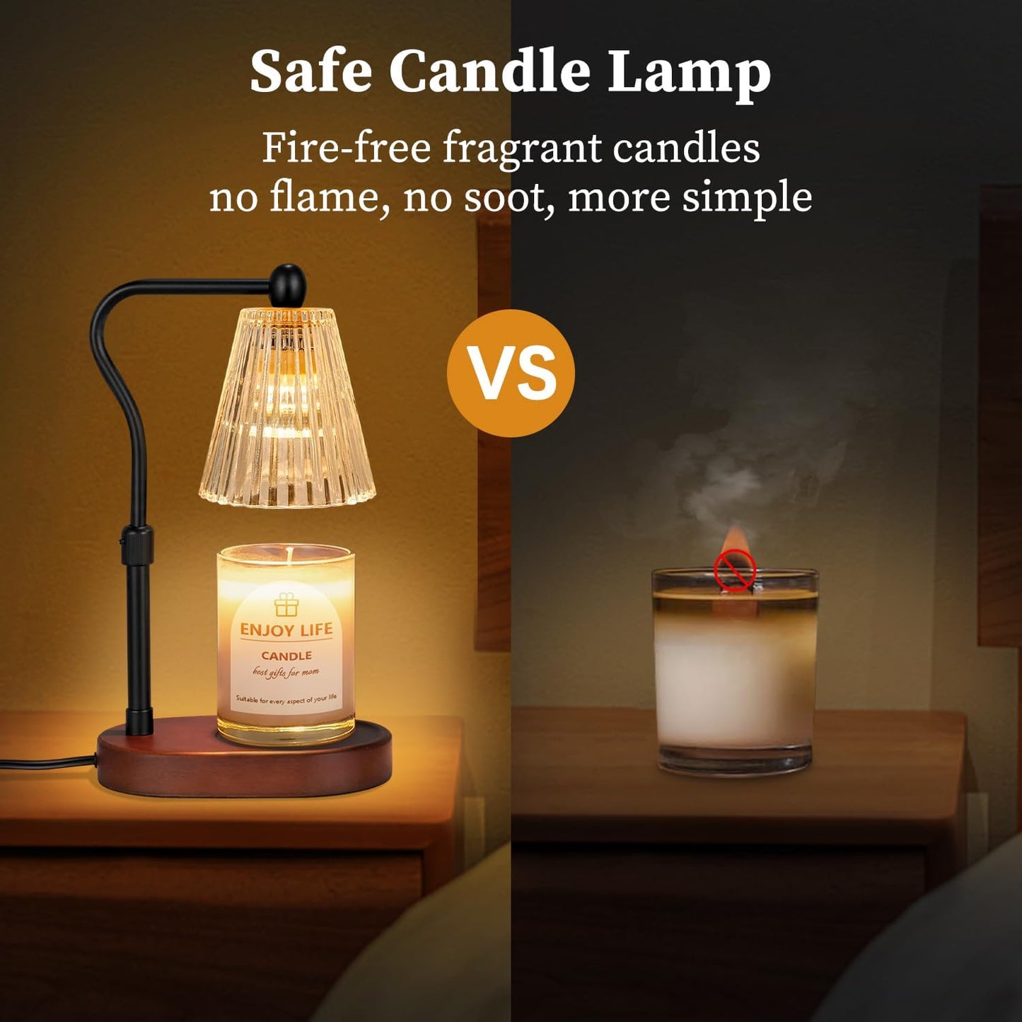 seenlast Candle Warmer Lamp with Timer Dimmer Adjustable Height,Mothers Day Gifts,Electric Wax Warmer Vintage Home Decor for Scented Jar Candles,Birthday Gifts for Women