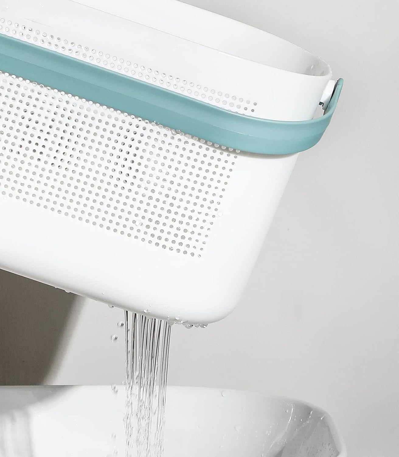UUJOLY Plastic Storage Baskets with Handles, Shower Caddy Shelf Organizers Basket for Bathroom, Kitchen, Dorm Room, Green