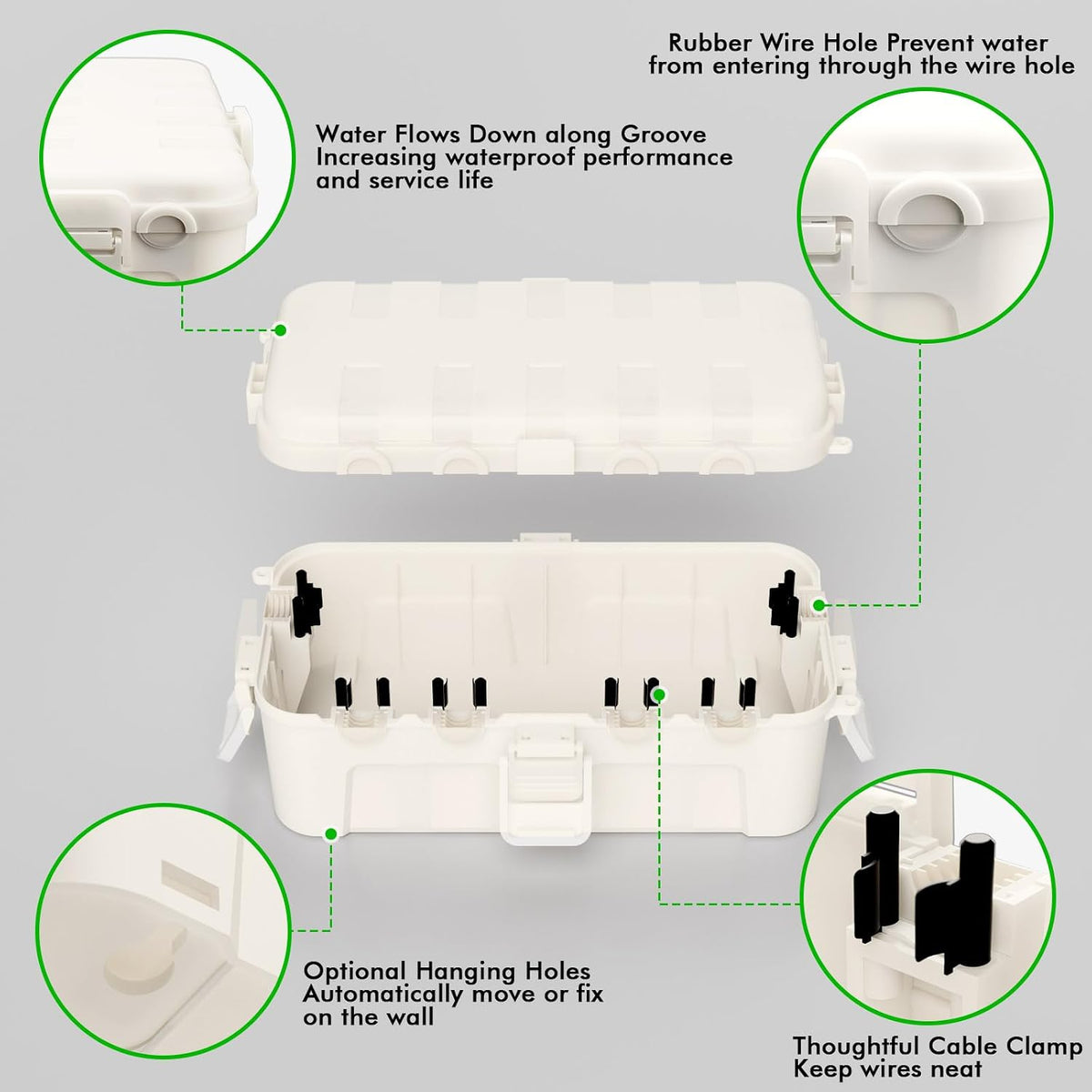 RESTMO Outdoor Electrical Box Waterproof, Extension Cord Cover