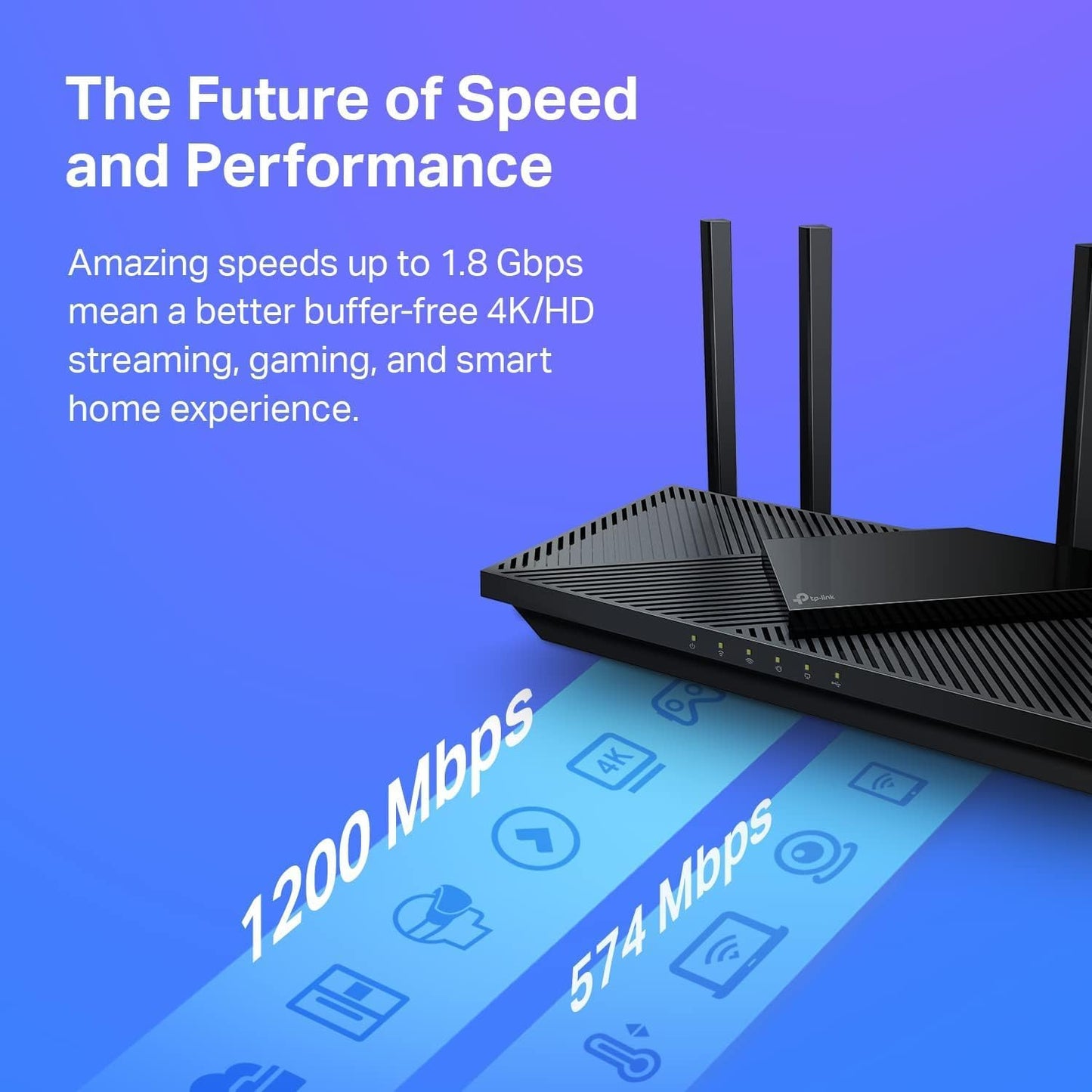 TP-Link AX1800 WiFi 6 Router (Archer AX21 V5) – Dual Band Wireless Internet, Gigabit, Easy Mesh, Works with Alexa - A Certified for Humans Device, Free Expert Support