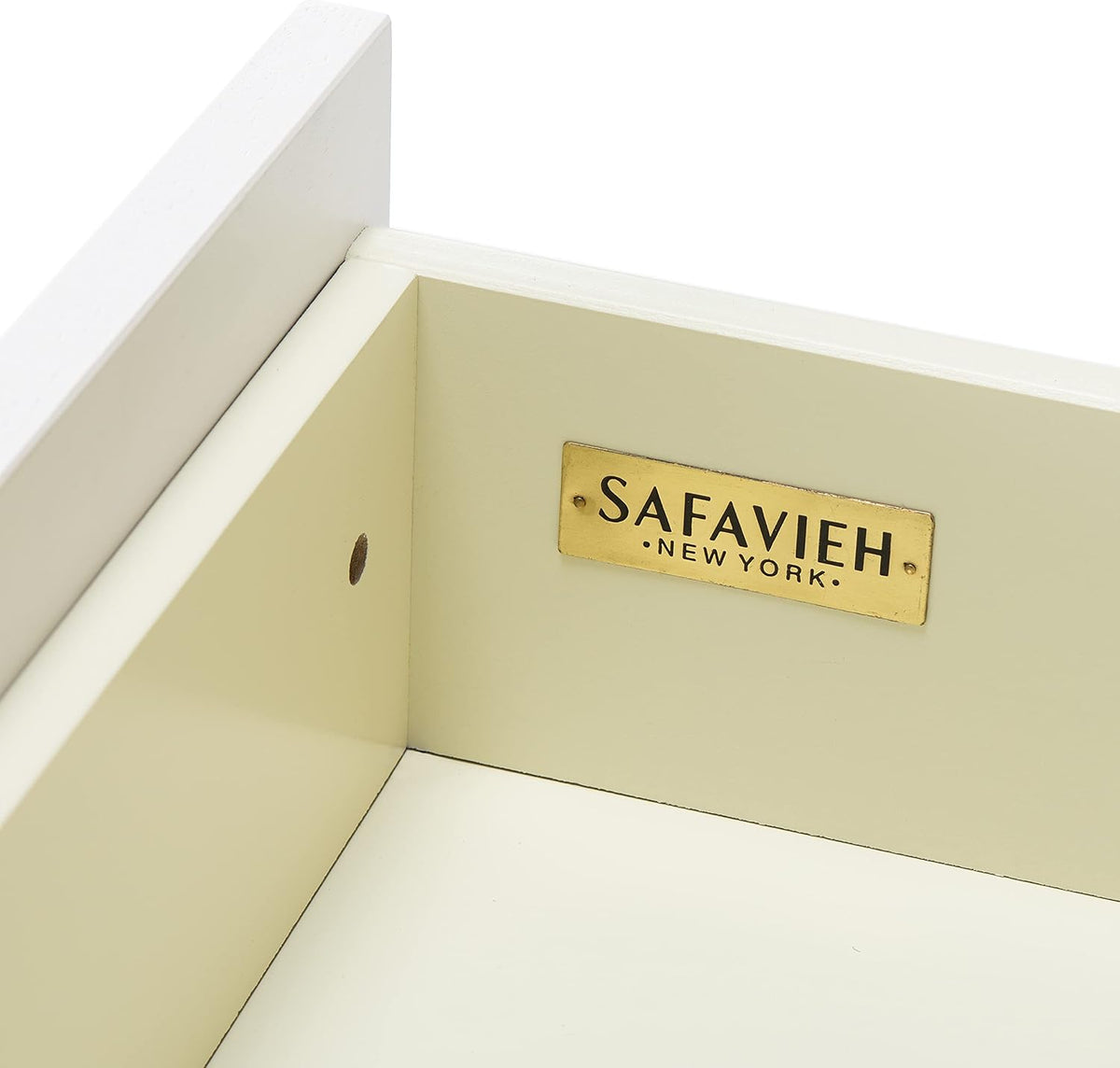 SAFAVIEH Genevieve TV Stand for up to 65" Flatscreen – Cream & White Washed Finish, Mid-Century Modern Storage Cabinet, Entertainment Media Console (MED5000D)