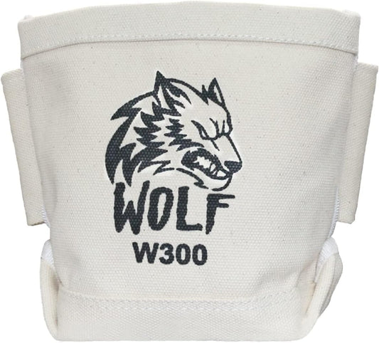 Wolf Canvas Tool Pouch, Tunnel Belt Loop, Bull Pin Loops & Bolt Bag Tote | Tradesman, Ironworker, Carpenter, 5’’x10’’x9’’
