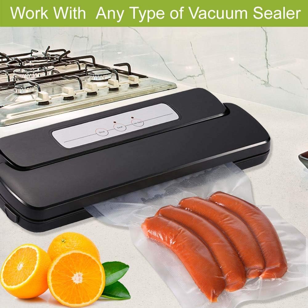 Quart 8"x12"Vacuum Sealer Bags 200ct for Food Storage