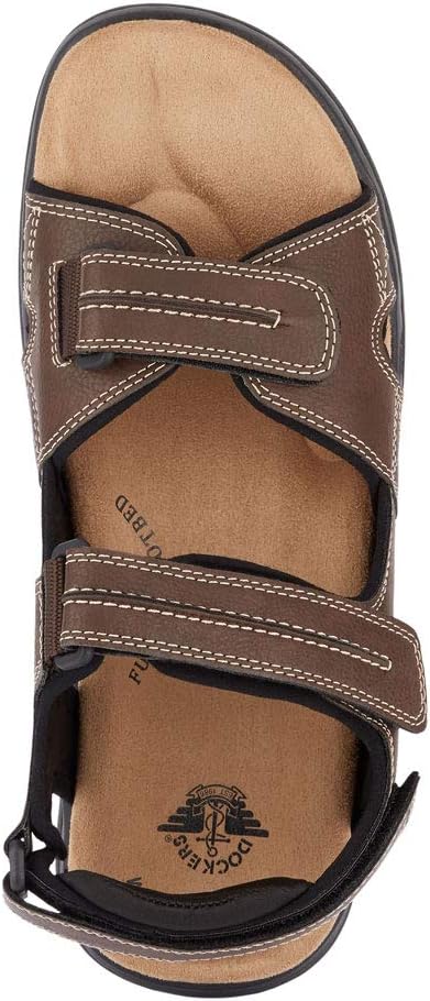 DOCKERS Mens Newpage Outdoor Sport Sandals for Men - Memory Foam Comfort and Adjustable Straps