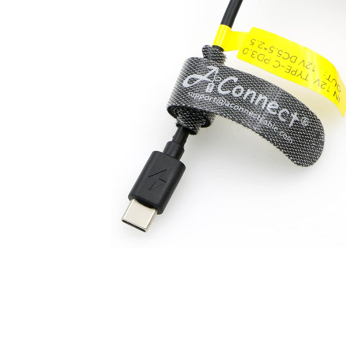 12V PD USB C to DC 5.5x2.5mm Male Right Angle Type C Power Cable with Power Indicator for KiPRO LCD Monitors Blackmagic BMCC Camera Video Assist Monitor, 70.8inches/1.8m
