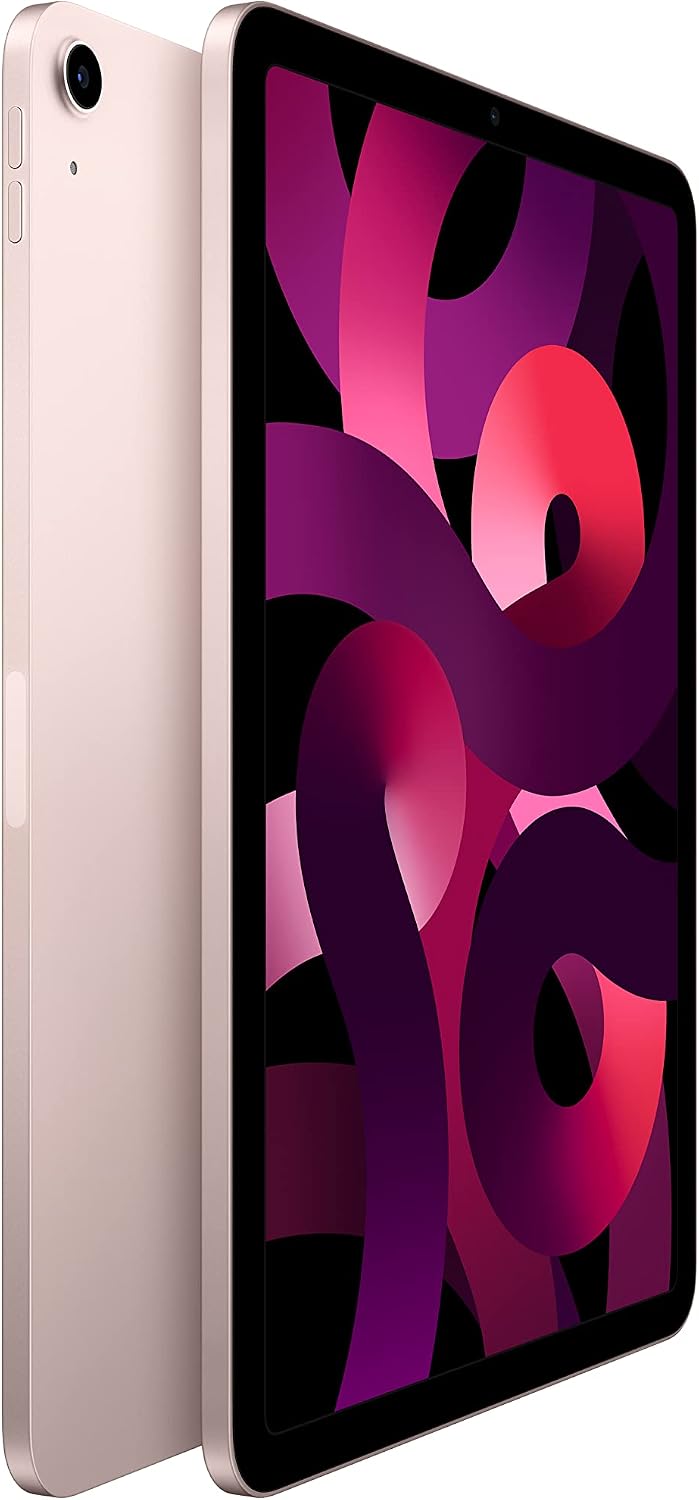 Apple iPad Air (5th Generation): with M1 chip, 10.9-inch Liquid Retina Display, 64GB, Wi-Fi 6, 12MP front/12MP Back Camera, Touch ID, All-Day Battery Life – Pink