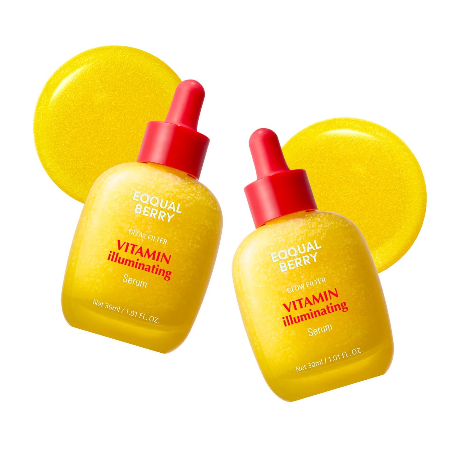 EQQUALBERRY Vitamin Illuminating Serum | Niacinamide 4% + Brightening Vitamin C Face Glow Serum with Hyaluronic Acid & Vitamin E | Dark Spot, Uneven Tone Care | Korean Skincare (1.01oz * 2ea)