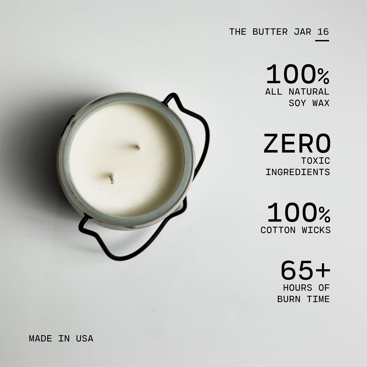 Milkhouse Layer Cake Scented Soy Candle, 16 oz Butter Jar, 65+ Hr Burn