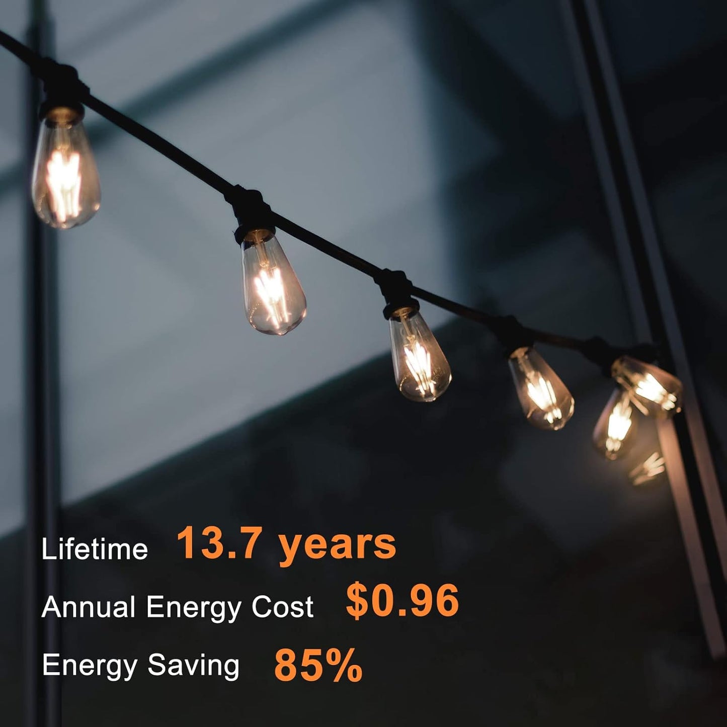 TJOY Edison Light Bulbs 60W Equivalent, Dimmable Vintage LED Light Bulbs, E26 Medium Base, Warm White 2700K, ST58, 8W, 800LM, 80+ CRI, Antique Decorative Filament LED Bulb, Clear Glass, 6 Pack