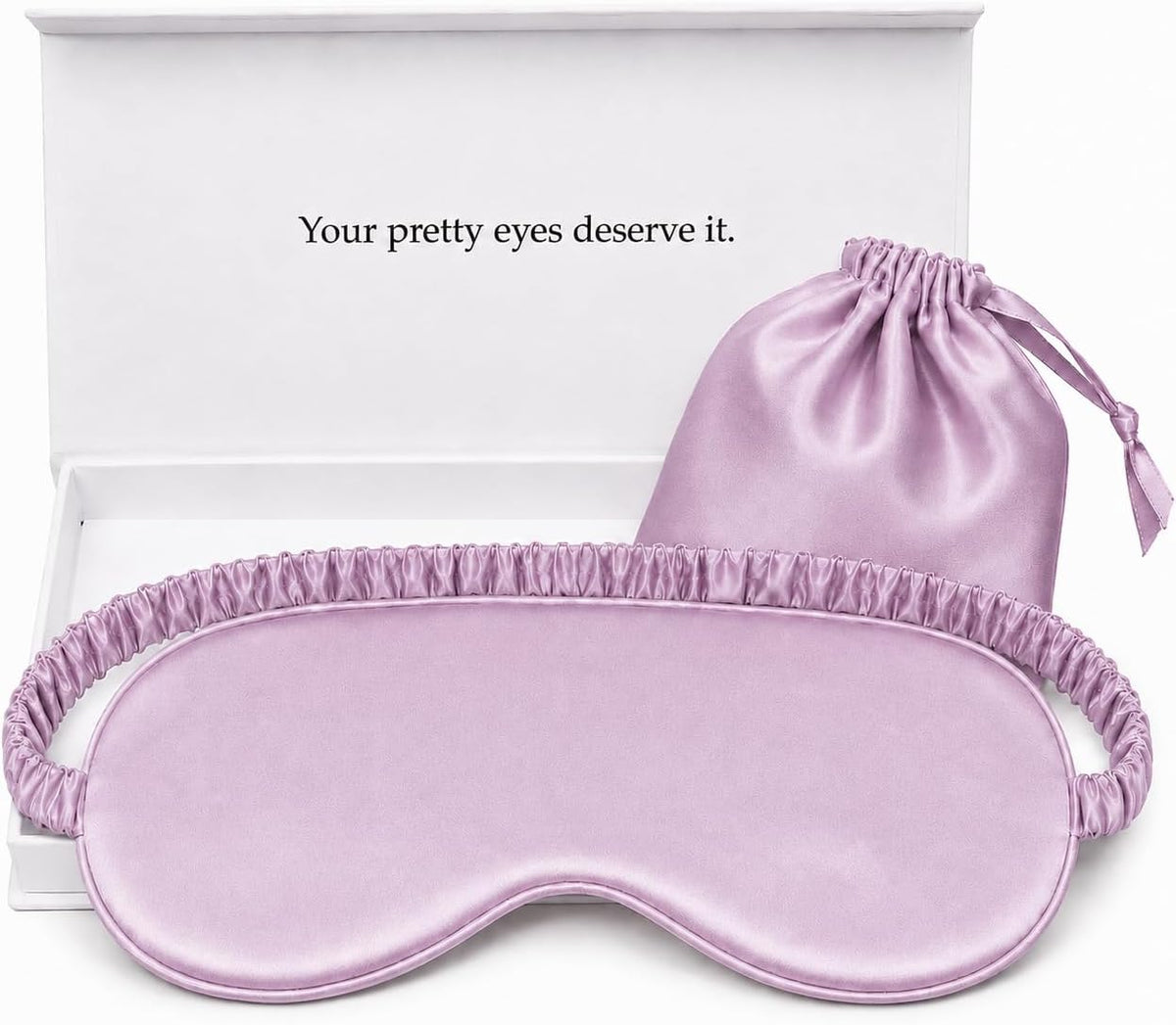 Silk Sleep Mask Light Blocking Luxury 100% Mulberry 19mm Silk Eye Mask Eye Cover Blindfold Ultra Soft Light & Comfy Anti Aging Skin Care with Travel Bag Gift Package