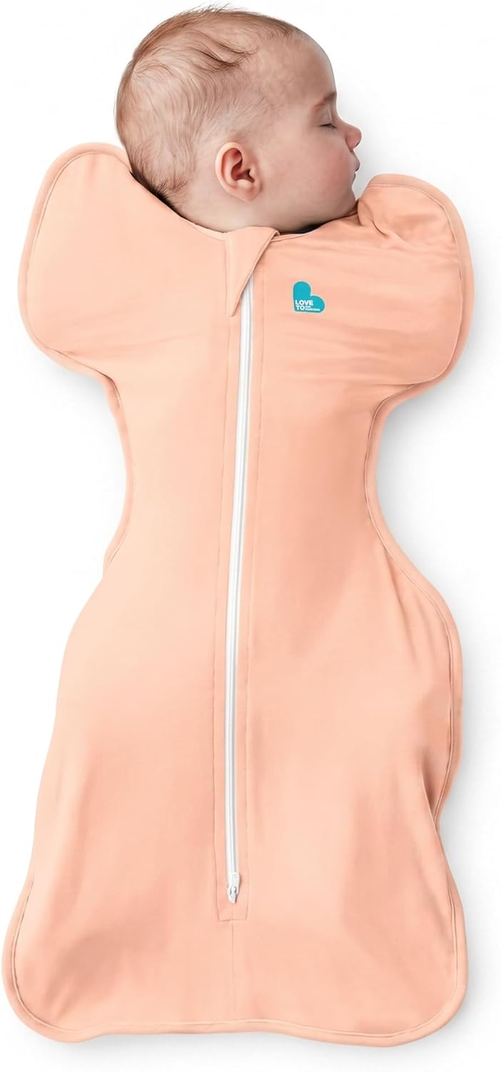 Love to Dream Swaddle UP, Baby Sleep Sack, Self-Soothing Swaddles for Newborns, Get Longer Sleep, Secure Fit Helps Calm Startle Reflex, Newborn Essentials for Baby, 1.0 TOG, Medium 13-19 lbs, Coral