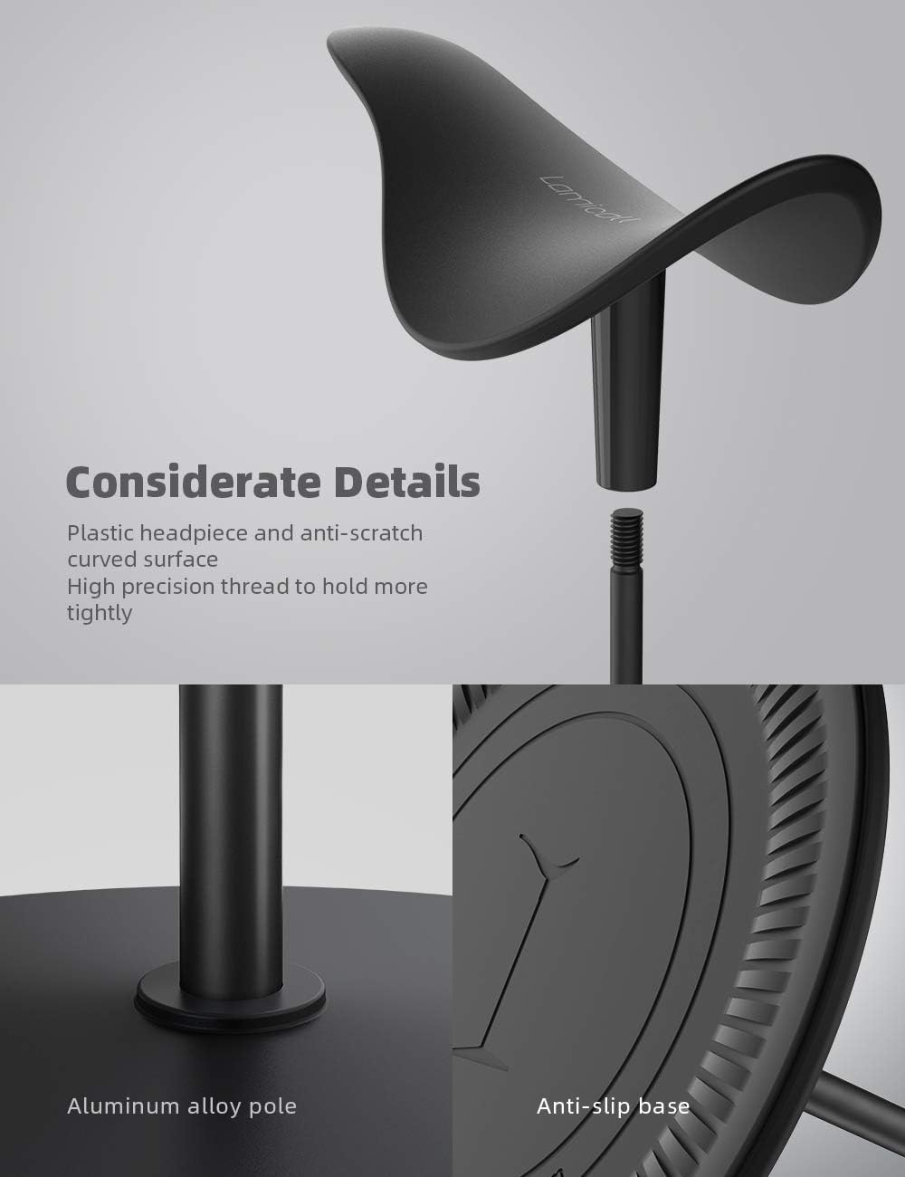 Lamicall Headphone Stand Desktop Headset Holder, Elegant Earphone Stand