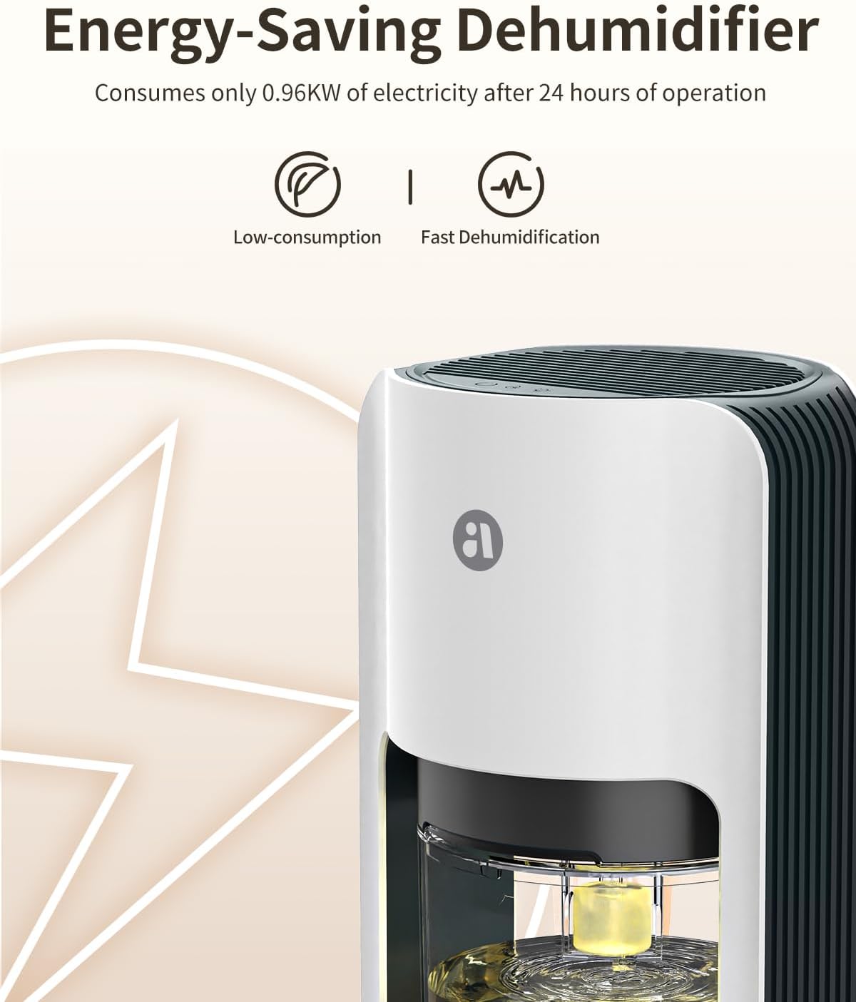 Small Dehumidifier for Bedroom, 42oz Dehumidifier with Auto Shut Off, Quiet Portable Dehumidifier for Bathroom, Closet, RV, 7 Color Night Light
