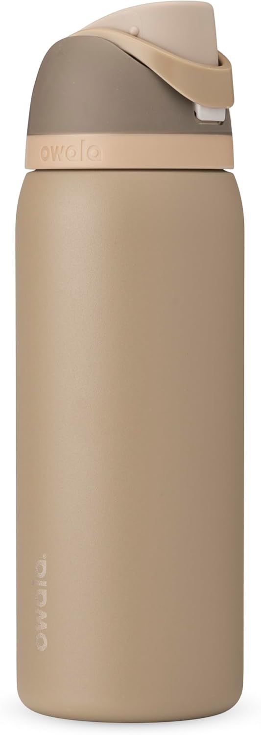 Owala Kids FreeSip Insulated Stainless Steel Water Bottle with Straw for Sports, Travel, and School BPA-Free Sports Water Bottle, 16 oz, Blue Citrus