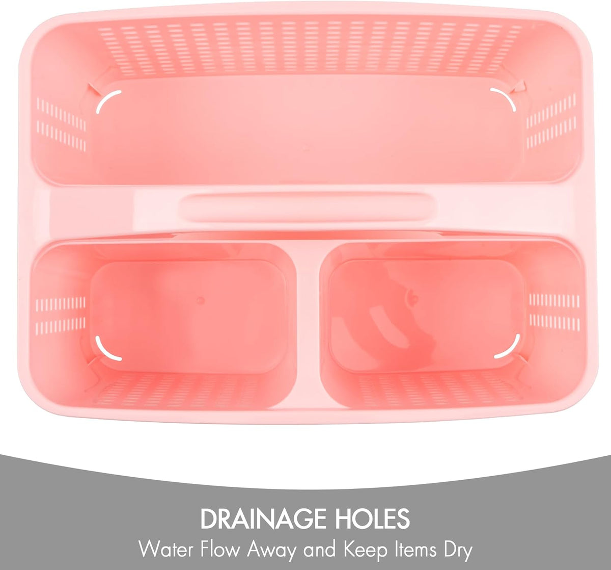 Tiawudi Portable Shower Caddy, Caddy Organizer with Handle, Plastic Shower Basket Hold Soap, Shampoo, Hair Supplies and Beauty Products, Cleaning Supplies Organizer for Home, Dorm, Shelf and Cabinet
