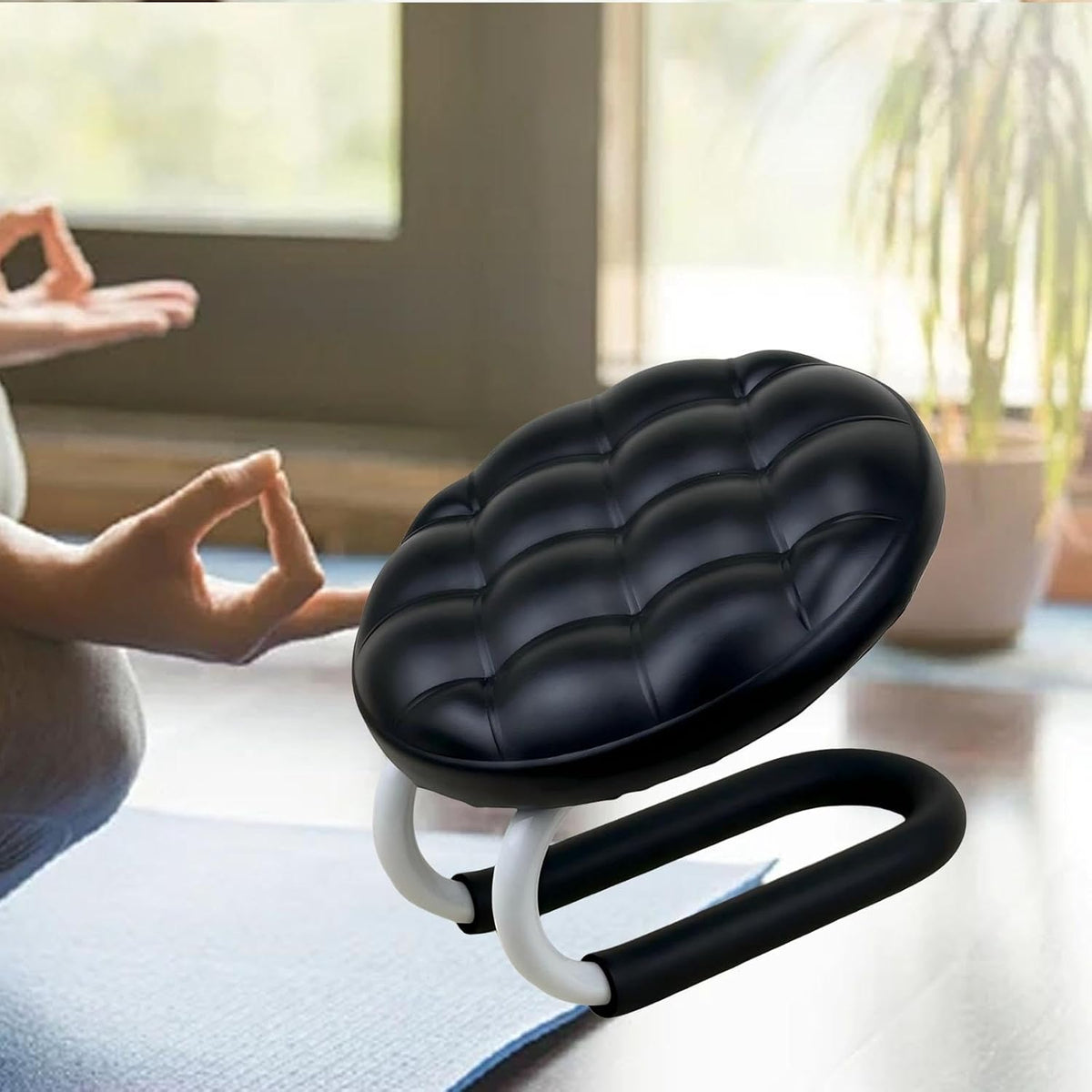 Kneeling Meditation Stool, Prayer Bench Gift Portable Kneeling Bench, Lightweight Meditation Bench Seat for Studio, Praying, Black