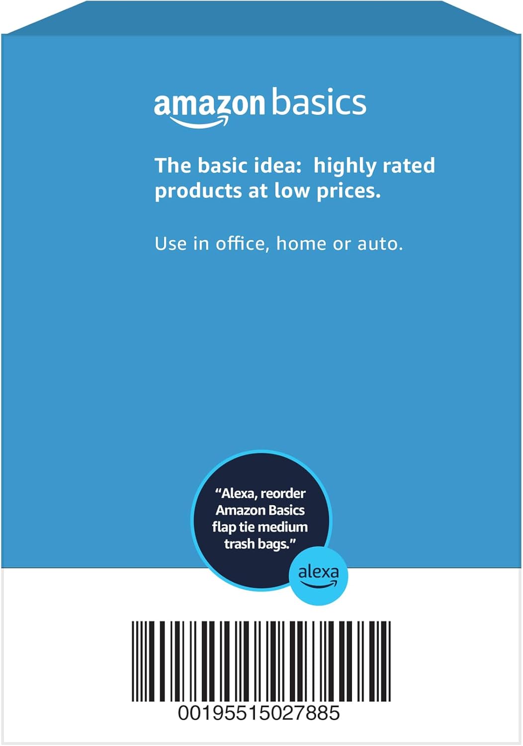 Amazon Basics 8 Gallon Flap Tie Trash Bags, Fresh Scent, 80 Count