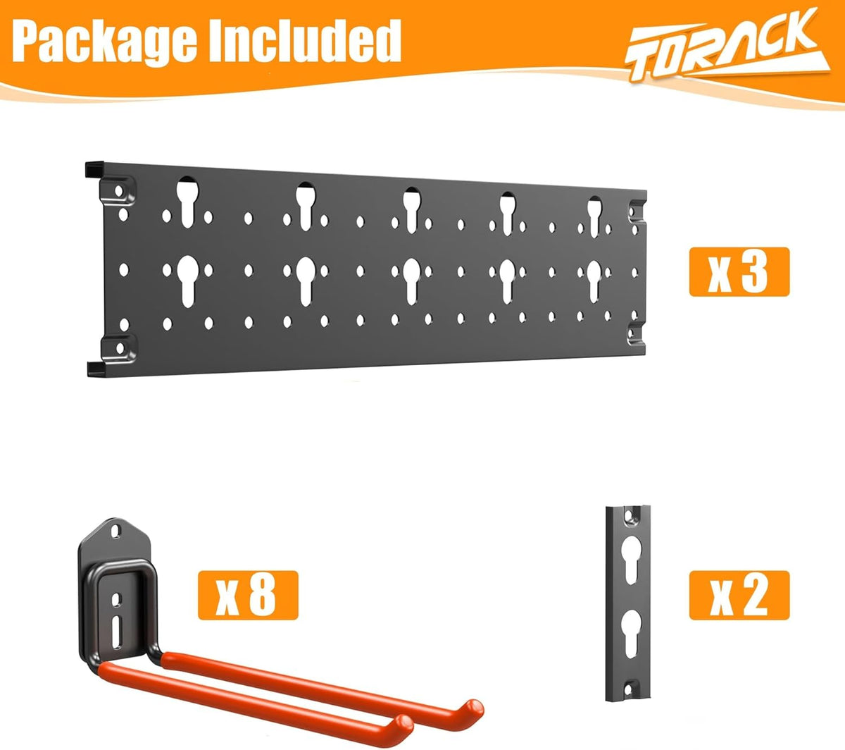 TORACK Garden Tool Organizer Wall Mounted, Folding Chair Storage Rack