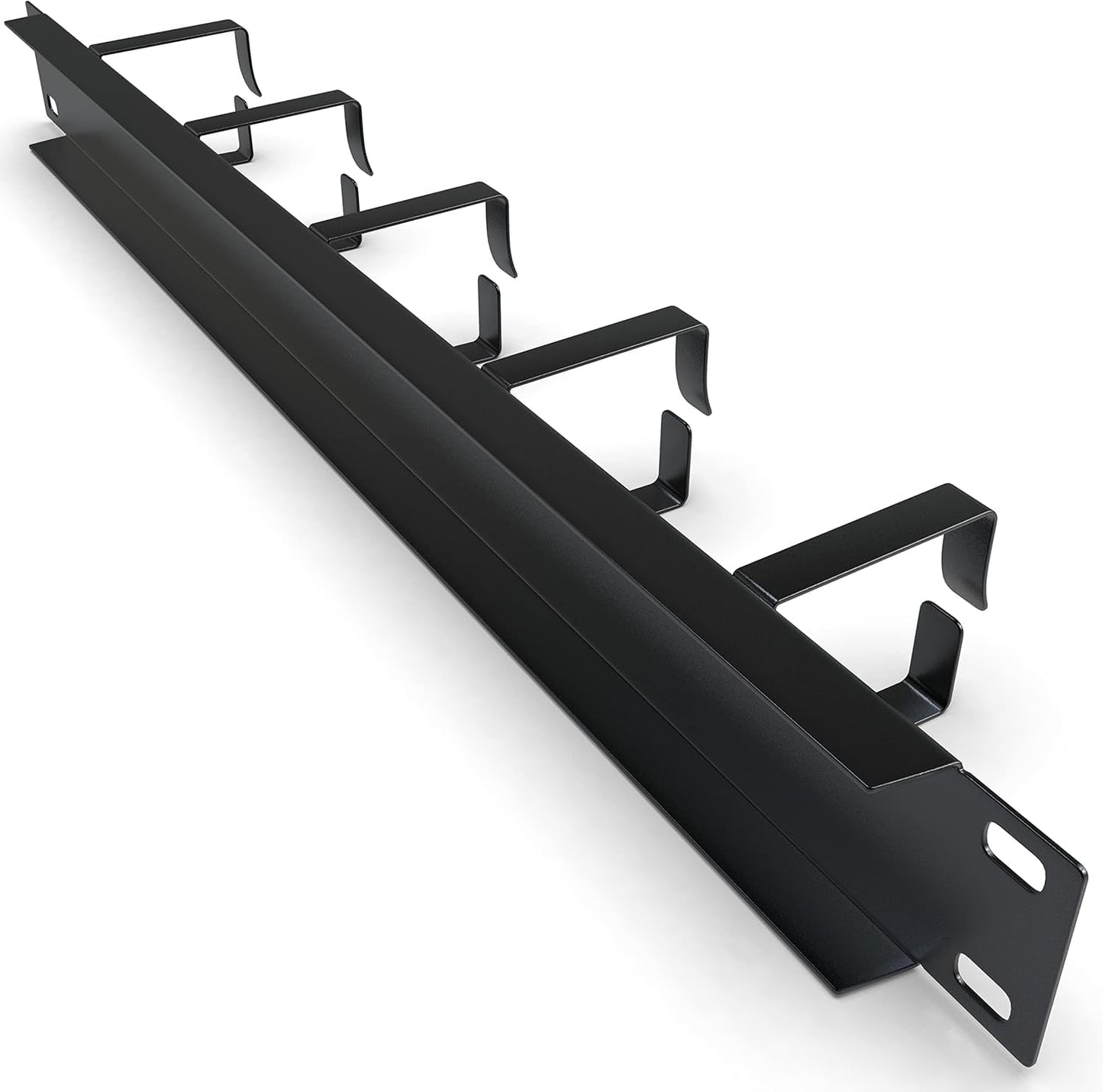 1U Cable Management Panel (2 Pack) for 19" Server Rack - Tupavco TP1724 | Wire manager panel for organizing a standard 19in rackmount, with 5 D-ring hooks