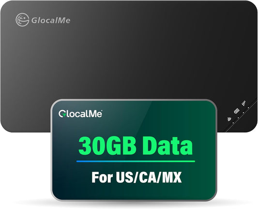 GlocalMe U3 4G LTE Mobile Hotspot Device with 30GB US/CA/MX Data 60 Days