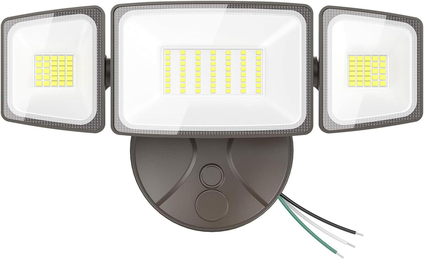 Onforu 75W Flood Lights Outdoor, 7000LM Brightness Security Lights Switch Controlled, 3 Adjustable Heads, IP65 Waterproof, 6500K Wall Mount Exterior LED Flood Light
