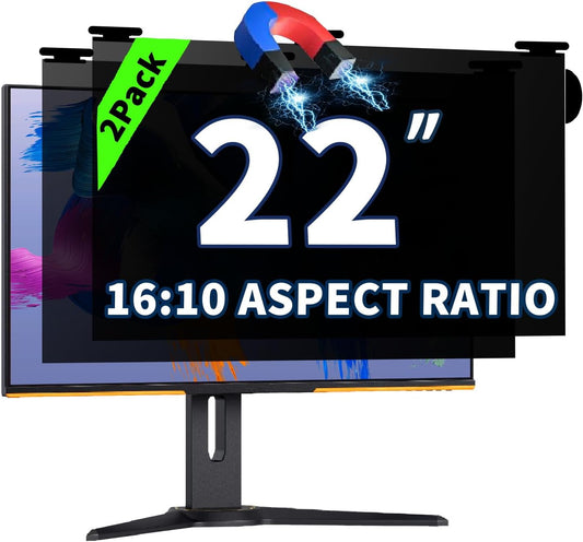 2 Pack Magnetic Hanging Computer Privacy Screen 22'' for 16:10 Aspect Ratio