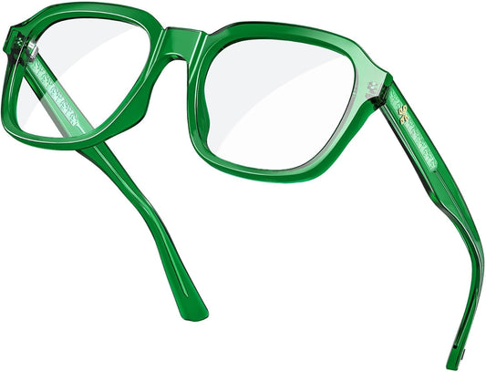 VISOONE Oversized Cute Chunky Square Computer Glasses for Women Men BENNETT