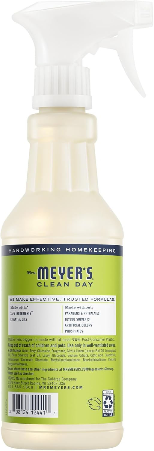 MRS. MEYER'S CLEAN DAY All-Purpose Cleaner Spray, Cruelty Free Formula, Lemon Verbena, 16 fl. oz - Pack of 3