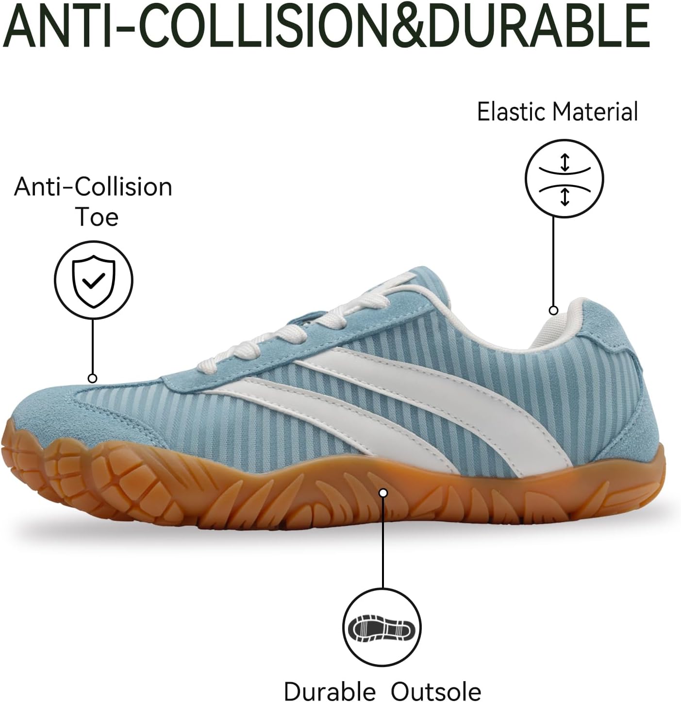 Barefoot Shoes Women Casual Sneakers,Wide Toe Box Shoes Women Zero Drop Barefoot Shoe Men,Minimalist Trail Running Shoe,Non-Slip Lightweight Breathable Comfortable Fashion Walking Hiking Shoes Unisex