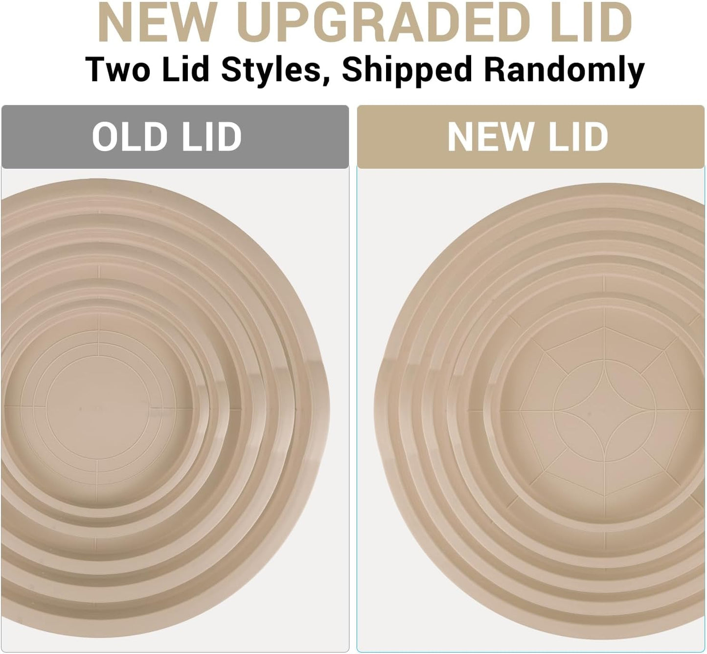 WEPSEN Mixing Bowls Set, 25PCS Khaki Mixing Bowls With Lids Set Stainless Steel Kitchen Large Nesting Metal Bowl 7QT to 1.5QT, Measuring Cups and Spoons for Prepping Cooking Serving