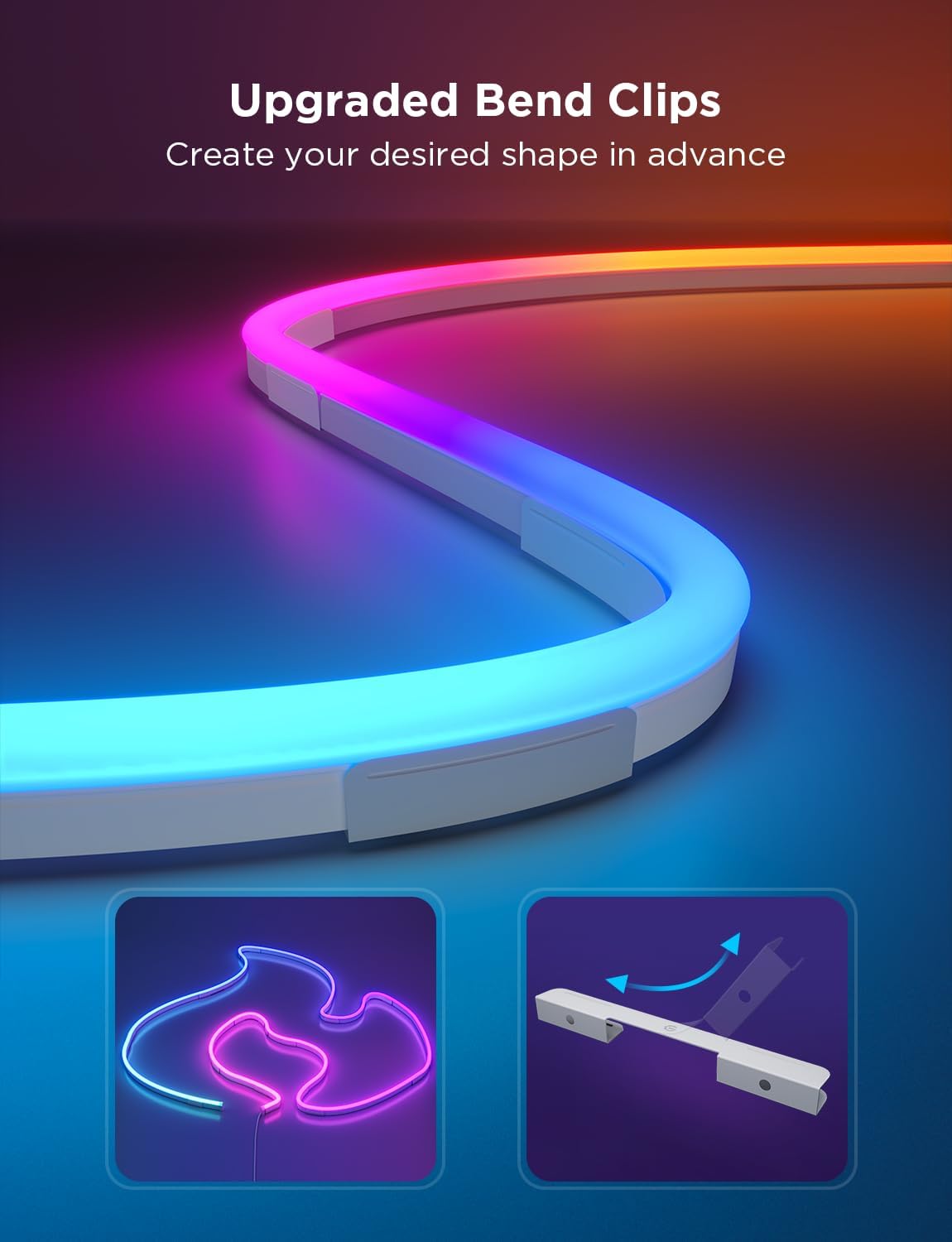 Govee RGBIC Neon Lights 32.8ft Works with Matter, Alexa, Google Assistant