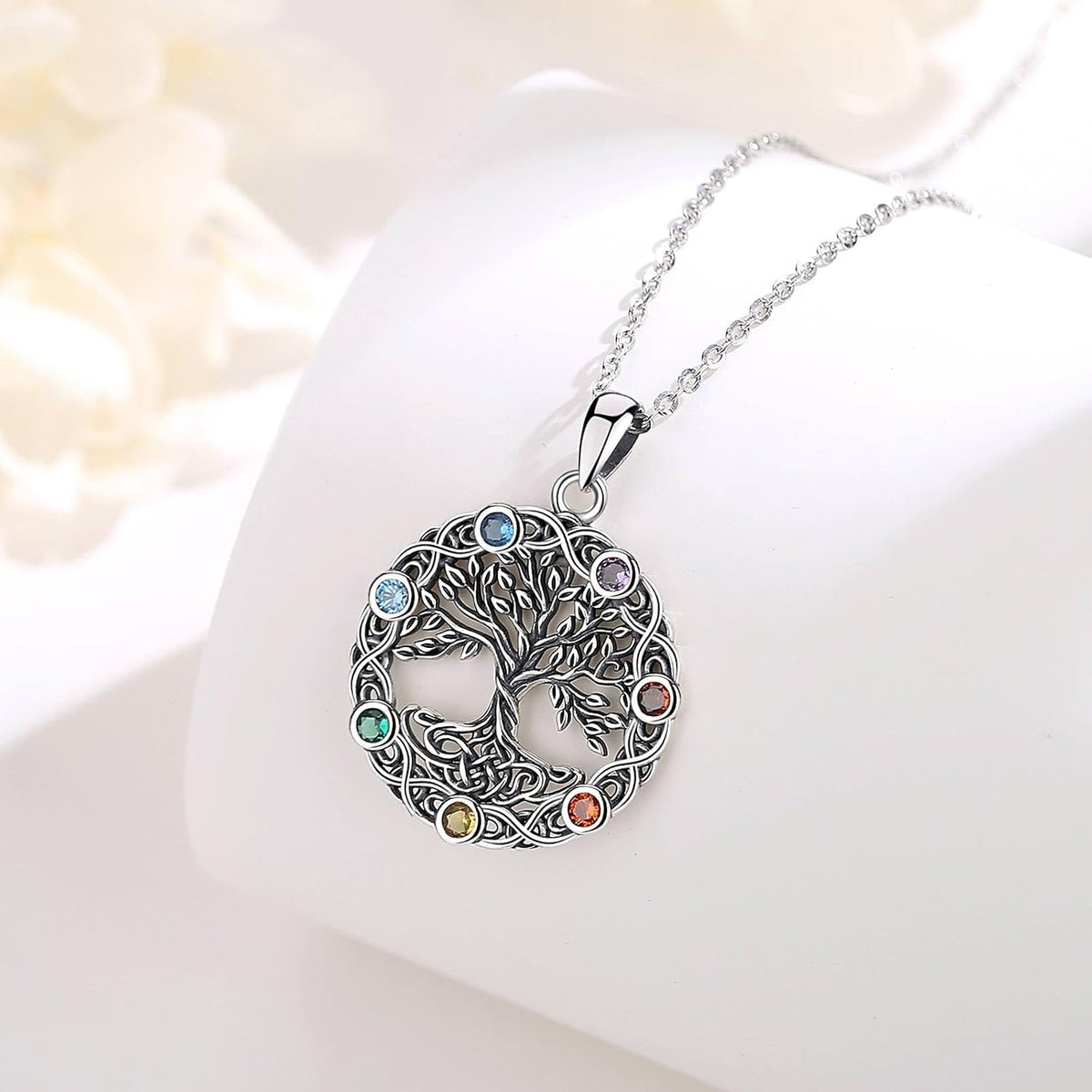 EUDORA Moonstone Turquoise Necklace for Women S925 Sterling Silver, Angel Tears Water Droplets Pendant Grandma Necklace Jewelry for Women Gifts for Mother in Law Mothers Day Gifts for Mom, 20"
