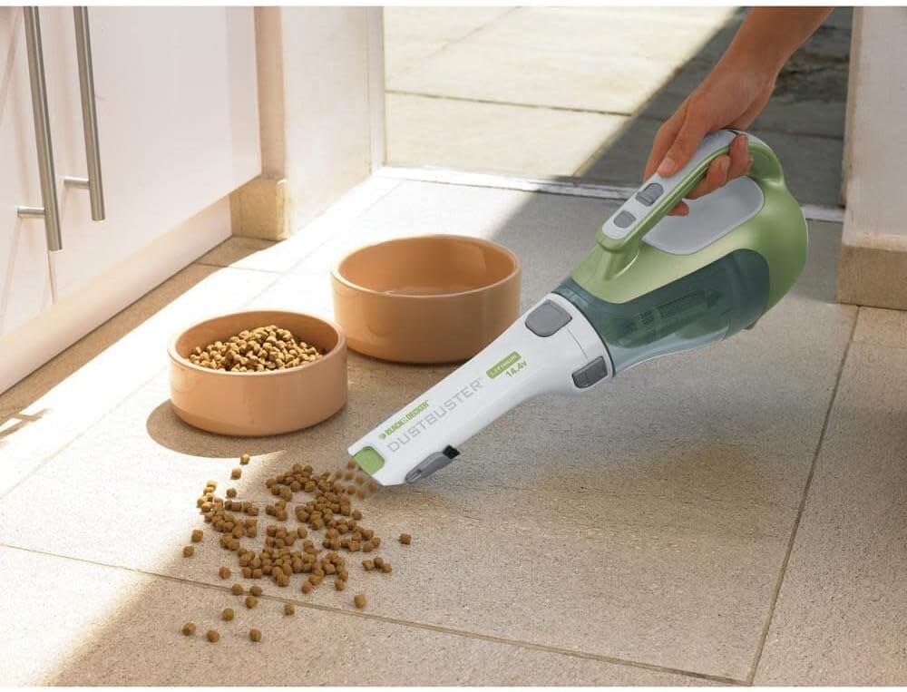 BLACK+DECKER dustbuster AdvancedClean Handheld Vacuum Cordless, Compact Home and Car Vacuum with Crevice Tool, Rotating Nozzle and Charging Station, Large Dust Bowl (CHV1410L)