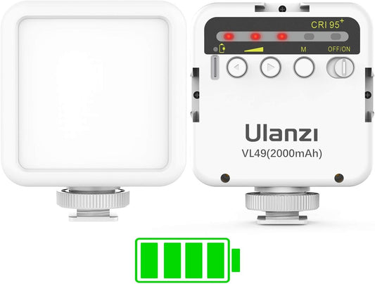 Ulanzi VL49 Mini LED Video Fill Light, 2000mAh Rechargeable Camera Light
