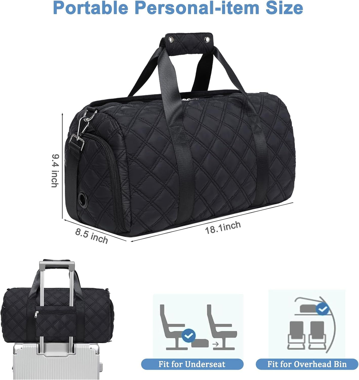 Octsky Gym Bag for Women with Shoe & Wet Compartment (Beige)