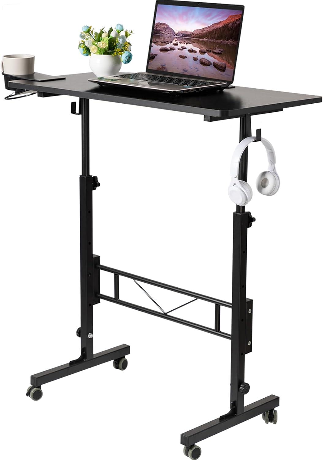 SIDUCAL Standing Desk Adjustable Height, Rustic Brown