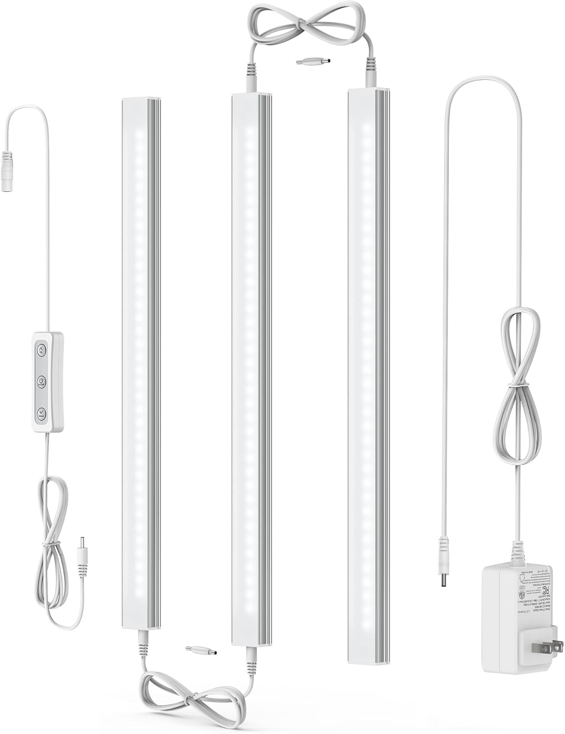 ASOKO Under Cabinet Lighting, 5000K Daylight, for Kitchen, Closet, 3-Pack