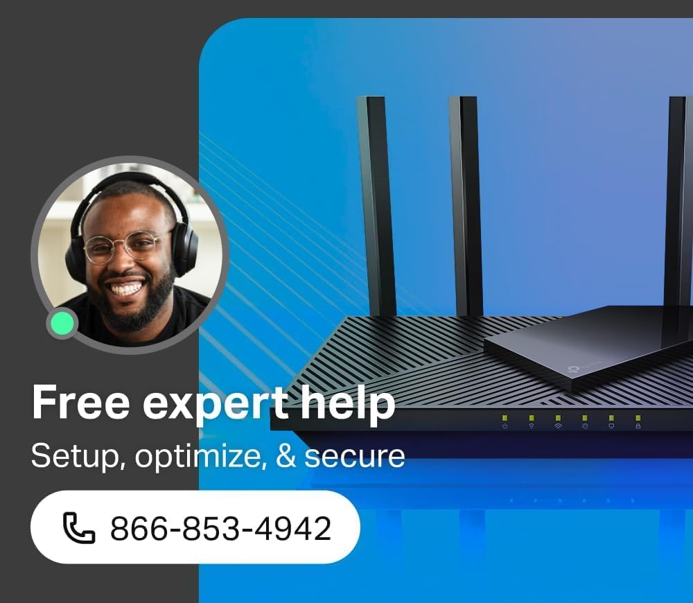 TP-Link AX1800 WiFi 6 Router (Archer AX21 V5) – Dual Band Wireless Internet, Gigabit, Easy Mesh, Works with Alexa - A Certified for Humans Device, Free Expert Support